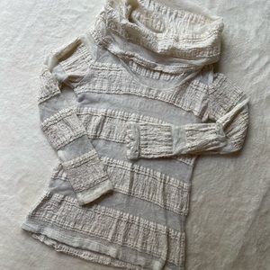 Tiny (Anthropologie) lace sheer turtleneck